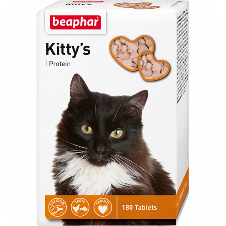 Кормовая добавка Beaphar Kittys Protein для кошек с  протеином, 180 таб.