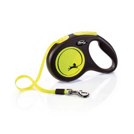 Поводок-рулетка Flexi New Neon tape M 5m 25kg yellow