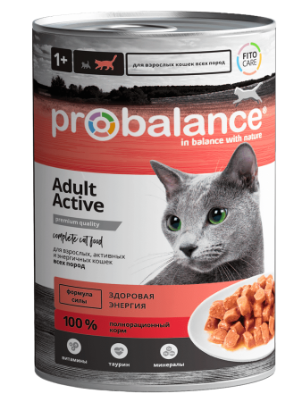 ProBalance ® Active консервированный. корм для активных кошек банка, 415 гр
