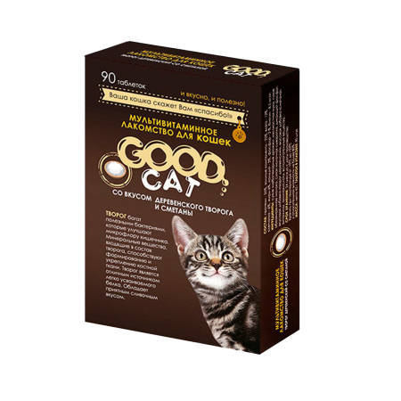 Лакомство для кошек "Творог и сметана" 90 таб.