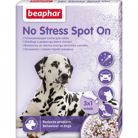 Корректор поведения Beaphar "No Stress Spot On"  Успокаивающие капли для собак, 3 пипетки