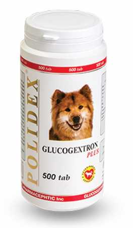 Polidex ® "Глюкогекстрон плюс" для собак, упаковка, 500 таб