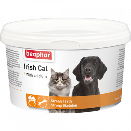 Кормовая добавка Beaphar "Irish Cal" Минеральная смесь  для котят и щенков банка, 250 гр