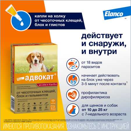 Капли от блох, чесоточных клещей и гельминтов Адвокат ® для собак 10-25 кг. 3 пип. фото Капли от блох, чесоточных клещей и гельминтов Адвокат ® для собак 10-25 кг. 3 пип.