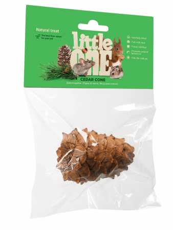 Little One Лакомство-игрушка для грызунов Кедровая шишка 1 шт, пакет
