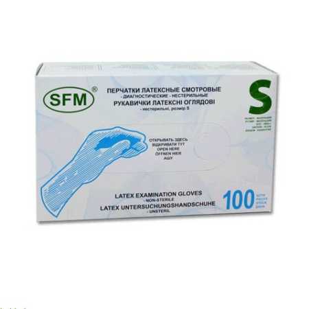 Перчатки SFM смотровые, нестер, разм L, 50 пар.
